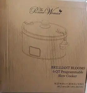 Pioneer Woman 655772023711 Brilliant Bloom 6-quart Digital Slow Cooker Crock Pot Locking Lid #2