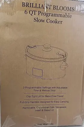Pioneer Woman 655772023711 Brilliant Bloom 6-quart Digital Slow Cooker Crock Pot Locking Lid #3