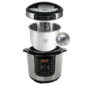 Pioneer Woman 810028586338 Megachef Digital Countertop Pressure Cooker With 6 Quart Silver #3