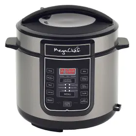 Pioneer Woman 810028586338 Megachef Digital Countertop Pressure Cooker With 6 Quart Silver