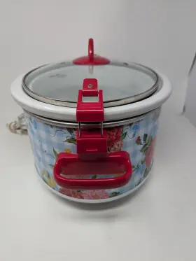 Pwf136211223001 Pioneer Woman The Sweet Rose 6-quart Digital Slow Cooker Floral Design Complete #3