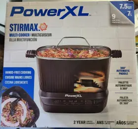 Power Xl 027043003270 Stirmax Multi-cooker With Auto Paddle Shredder 9 Functions 7.5qt