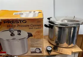 01751 Presto Aluminum 18 Quart Pressure Canner And Cooker Model With Box