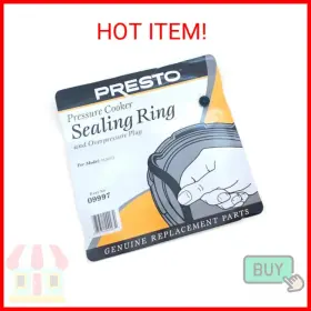 Presto 075741099972 Pressure Cooker Sealing Ring Gasket 09997