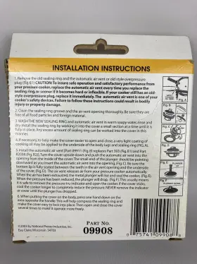 09908 Presto Sealing Ring With Auto Air Vent For Pressure Cookers #2