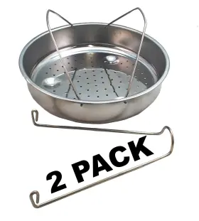 85650 Presto 2 Pk Pressure Cooker Stainless Steel Basket With Trivet