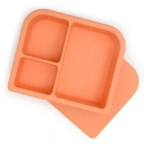 Primastella 850053346347 Unbreakable Silicone Lunch Box For Kids And Adults Large Orange