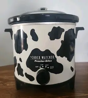 33455 Proctor Silex The Crock Watcher Slow Cooker Crockpot Cow Print
