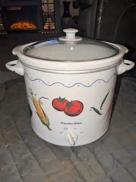 33625a Proctor Silex Vtg Hamilton Beach 7 Quart Round Slow Cooker Crock Garden Pot