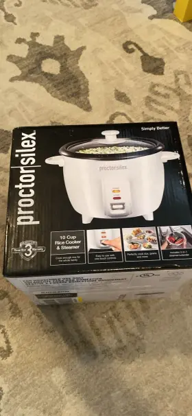 37533nr Proctor Silex Rice Cooker And Food Steamer Steam Rinsing Basket 10 Cups #3