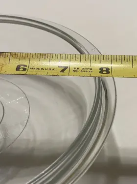 407-9 Pyrex Crock Pot Style 8 1/4 Inch Round Glass Lid Replacement Only - Top Dish Bowl #2