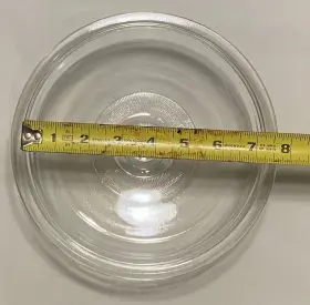 407-9 Pyrex Crock Pot Style 8 1/4 Inch Round Glass Lid Replacement Only - Top Dish Bowl #3