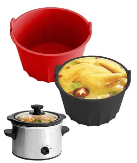 Qivine-hgi0025 Qivine 2pcs Silicone Slow Cookers Liners 5-6 Quart Reusable Crockpot I