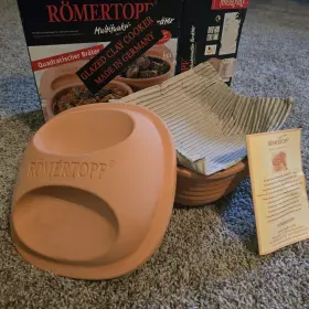 99155 R Mertopf Keramik Gmbh & Co. Kg Glazed Pot Terracotta Romertopf Natural Clay Baker Oven 155 Euc/openbx