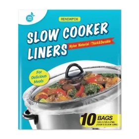 Renewpok 797505224535 Slow Cooker Liners 13x21 Inch Large Size Thick Pot Nylon Cooking Liner