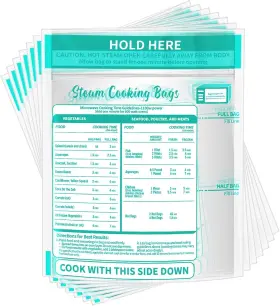 Xih-resurhang-0736 Resurhang 100 Pack Zipper Microwave Steam Bags Reusable Cooking One Size Clear