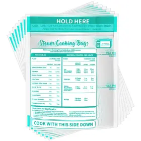 Xih-resurhang-2329 Resurhang 50 Pcs Zipper Microwave Steam Bags Reusable Cooking Clear