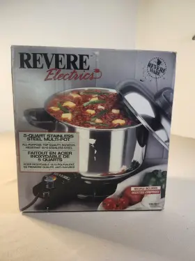 Ss-493 Revere Electronics 5-quart Stainless Steel Multi-pot #ss-493 -new Open Box