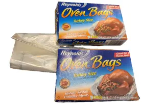 Reynolds 010900005104 New 2 Boxes Of Turkey Size Oven Bags Plus And Extra Bag- Total 5