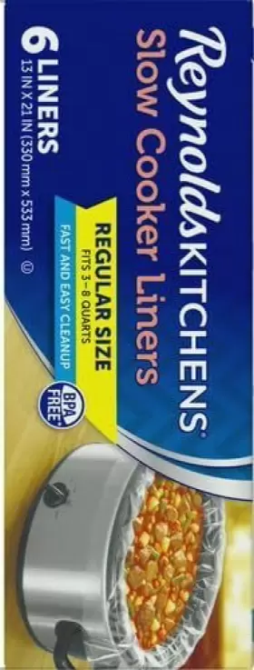Reynolds 010900246538 Kitchens Slow Cooker Liners Regular Fits 3-8 Quarts 6 Count #3