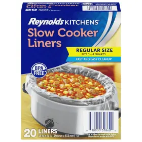 B0b6h9jf8n Reynolds Kitchens Slow Cooker Liners Regular Fits 3-8 Quarts 20 Count