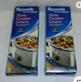 Reynolds Consumer Products 010900205184 Wrap Slow Cooker Liners Regular Fit 3-8 Quarts 2 Pack/8 Count Each