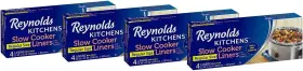 00504 Reynolds Kitchens Slow Cooker Liners 4-count Pack Of 4 Clear