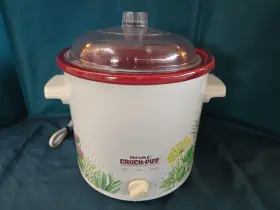 Rival 011502606027 Vintage Stoneware Crock-pot Slow Cooker With Lid Model 3100