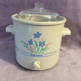 3100p Rival 073056000959 Crock Pot Usa Model 3-1/2 Quart Slow Cooker Floral Tested/works