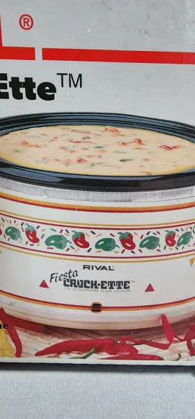 Rival 073056004889 Fiesta Crock-ette 1 Quart Slow Cooker Crock With Box Made In The Usa #3