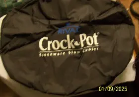 123155 Rival Crock Pot Insulated Carrier Travel Bag 4 - 7 Quart Oval Stoneware Slow Cooker 123155 Rival Crock Pot Insulated Carrier Travel Bag 4 - 7 Quart Oval Stoneware Slow Cooker