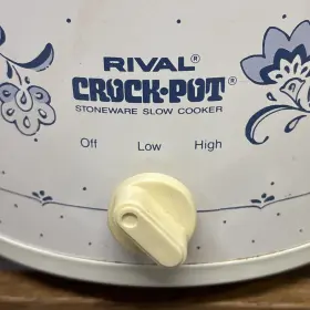3100-102 Rival Vintage Floral Crock Pot Slow Cooker 3.5 Quart 3100p Works Great #2
