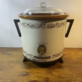 3130 Rival Rare Vintage Slow Cooker Crock Pot Hi-lo Matic 3.5 Quart Model Usa