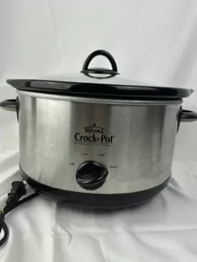 33511 Rival Crockpot Model Stainless Steel Slow Cooker Classic 3 Mode Dial