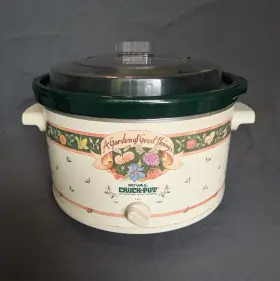 3355-180-250 Rival Vintage Crockpot - A Garden Of Good Things Working Slow Cooker With Lid 3355-180-250 Rival Vintage Crockpot - A Garden Of Good Things Working Slow Cooker With Lid