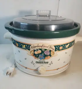 3355gr Rival Vintage 5 Quart Crock Pot Inch A Garden Of Good Things 3355 Green Works