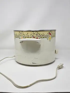 3565 Rival Crock Pot 6 Quart Model Blue Floral - Cooker Base Only Tested #3