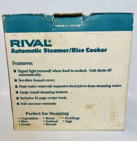 4460 Rival Automatic Vegetable Steamer And Rice Cooker In Box Vintage #2