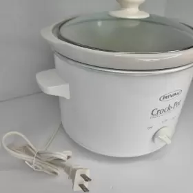 5025 Rival Crock-pot Stoneware Slow Cooker Model White #3