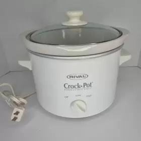 5025 Rival Crock-pot Stoneware Slow Cooker Model White