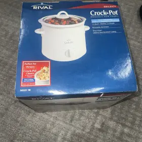 50351-w Rival 50351w 3.5 Quart Slow Cooker White Stoneware Removable Pot Dishwasher Safe