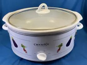5070-vg-np Rival Vintage Crock Pot Slow Cooker 7 Quart Vegetable Design Large