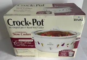 5070tcvg Rival New Oval Crock Pot 7 Quart Slow Cooker Stoneware Vegetable Theme #5070tcvg