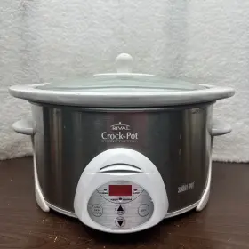 5860 Rival Crock Pot Smart 6 Quart Stainless Steel And Plastic Model Good