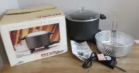 62306 Rival Vintage 6 Quart Chefs Pot Deep Fryer Slow Cooker Recipe Booklet
