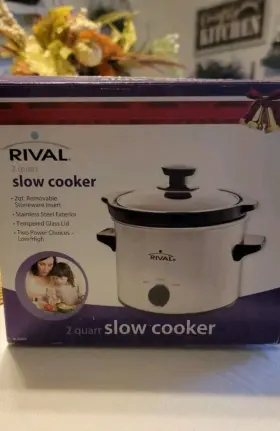 Sc-200ss Rival 655772008060 2 Quart Stainless Steel Slow Cooker Crock Pot Removable New
