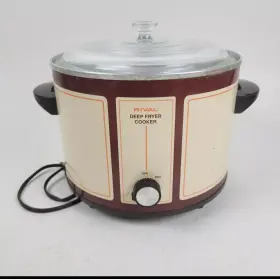 9800g Rival Vintage 9800 Deep Fryer Cooker With Variable Temp Control 5-quart Almond