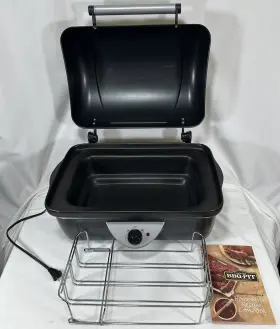 Bb300 Rival Crock Pot Bbq Pit Indoor Countertop Slow Roaster Meat Cooker Grill