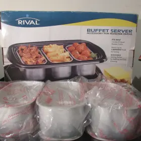 Br200 Rival Buffet Server Accessory For Roaster Ovens Fit Most 18 And 20 Quart Roasters