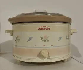 Rival Crock-pot 3355-503 Crock-pot 5 Quart Slow Cooker Adjustable 2-setting Stoneware Beige 3355